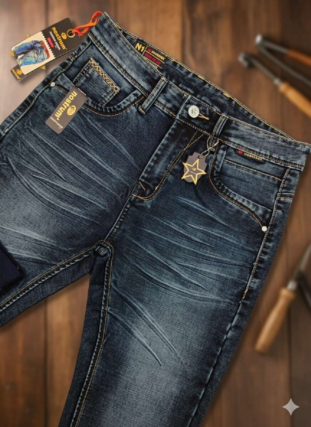 Premium Knit Denim Pant Deep Blue Nostrum