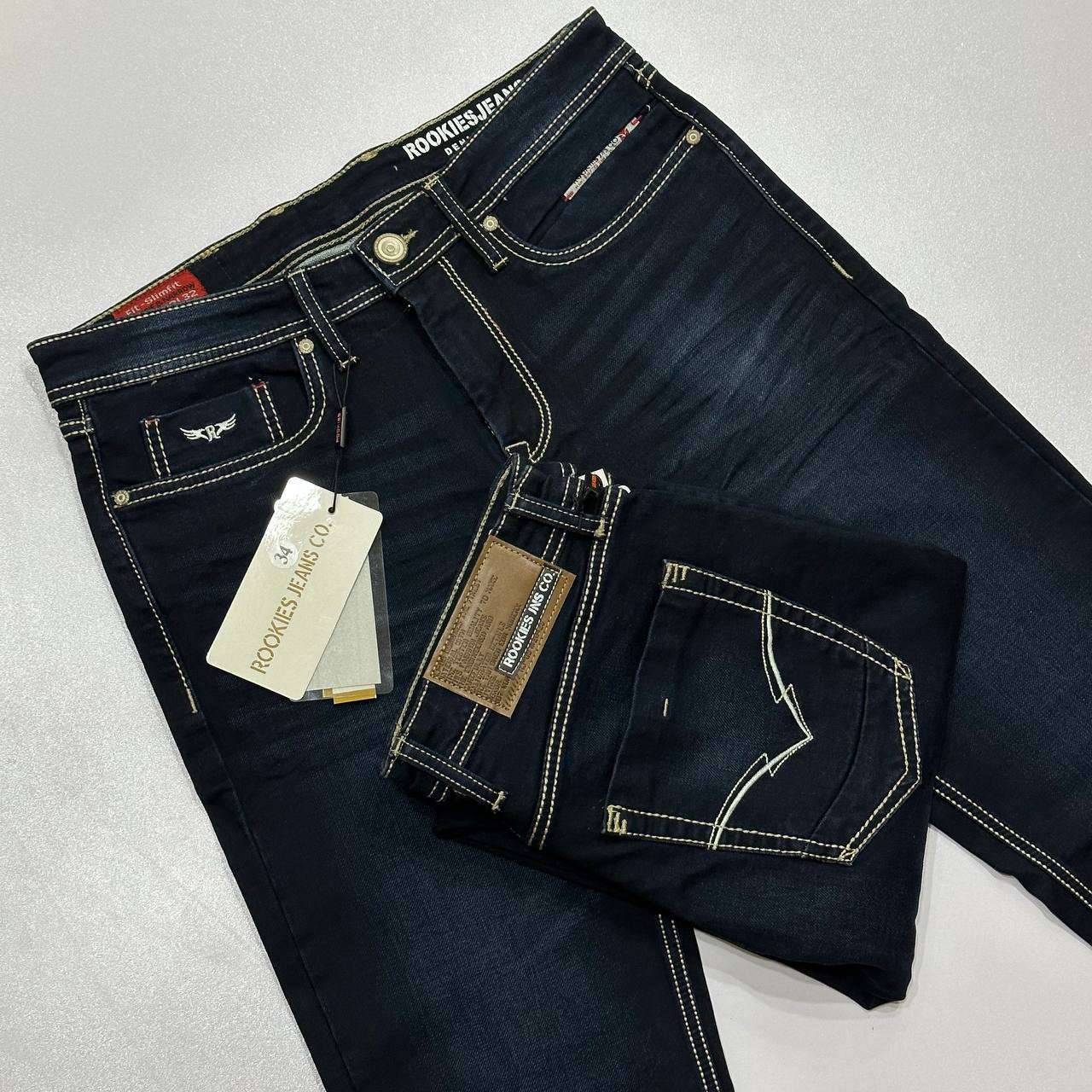 Premium Denim Pant Drark Black Rokies