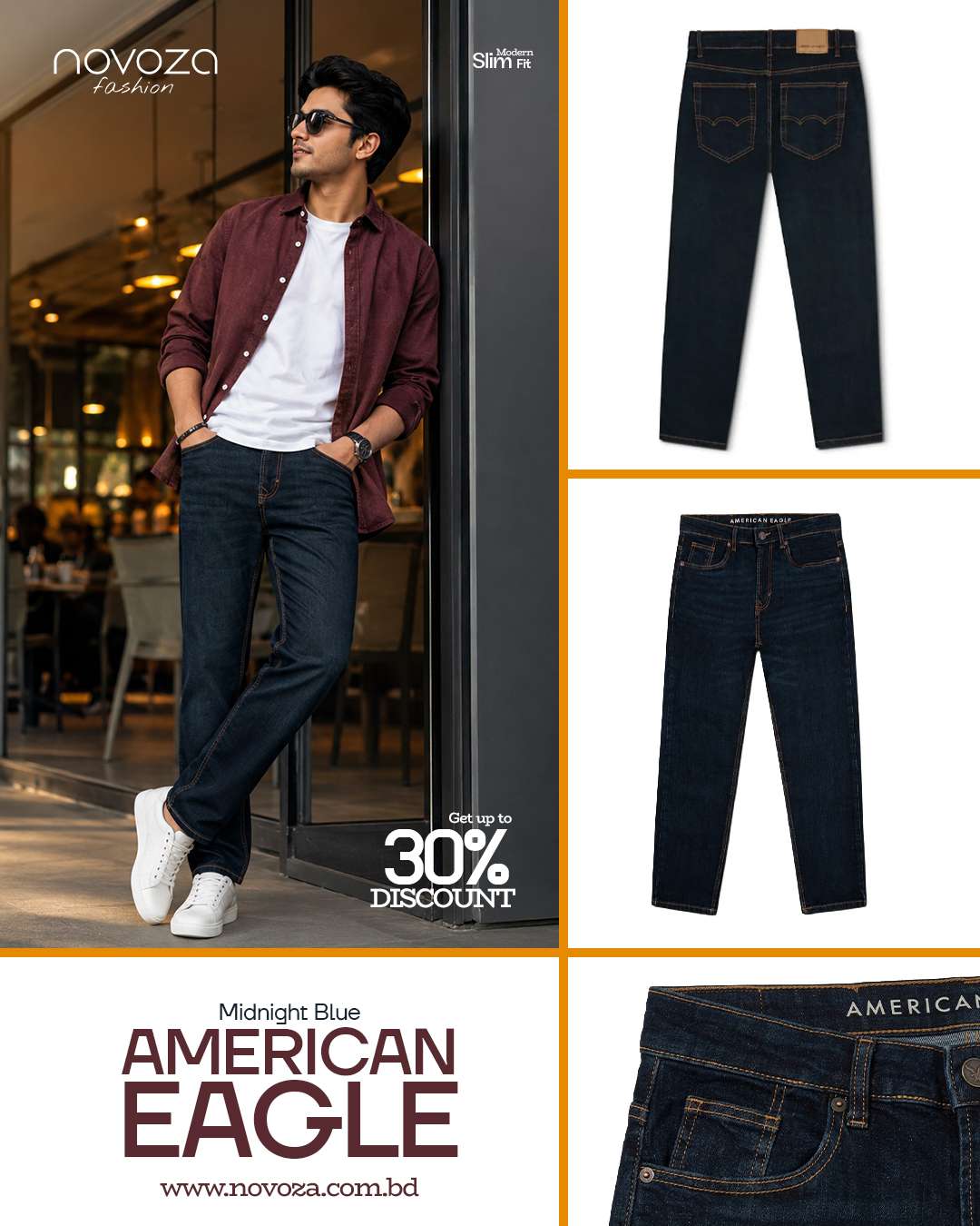 Premium Denim Pant – Midnight Blue American Eagle